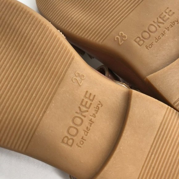 Bookee Toddler Girls Mary Jane Flats Faux Leather Hook & Loop Brown 23 US 6 - Picture 5 of 5